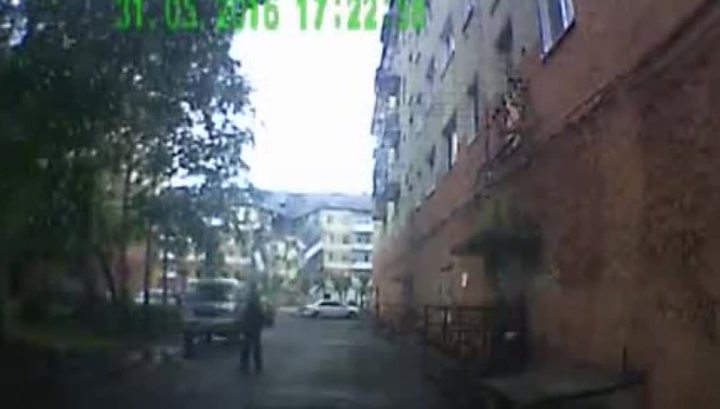 Момент обрушения дома в Междуреченске