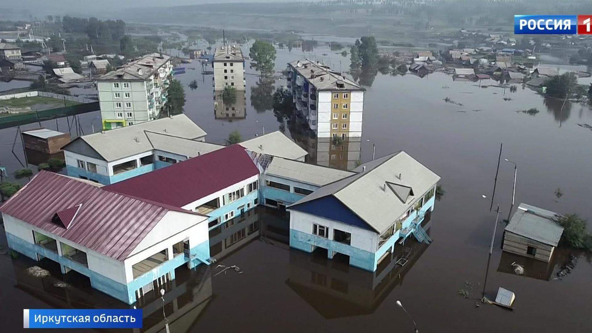 Наводнение в Тулуне речкой ия