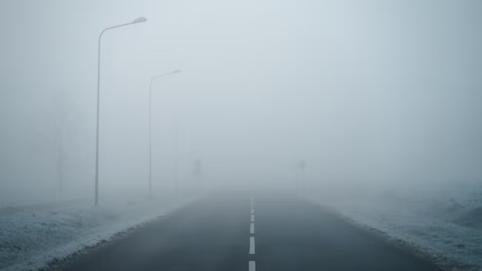 Туман дорога машина