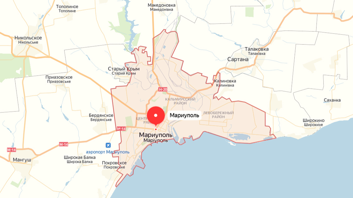 Карта мариуполя днр