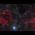 Образ неба в созвездии Возничего. Зелёным кружком отмечен всплеск между остатками сверхновой S147 и регионом звездообразования IC 410 