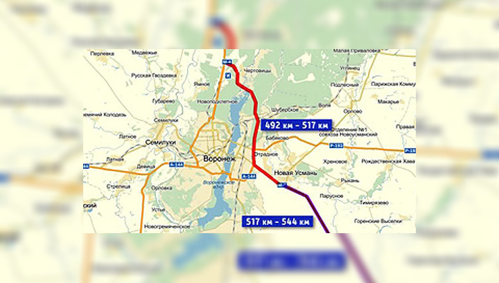 Трасса м4 дон подробная карта