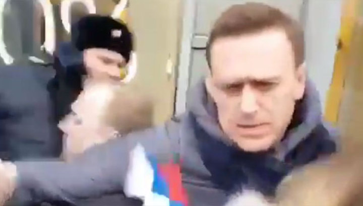 Навального задержали на Тверской