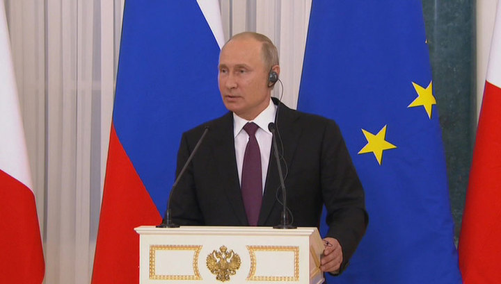 В чем разница между Сенцовым и Вышинским: ответ Путина журналисту из Франции