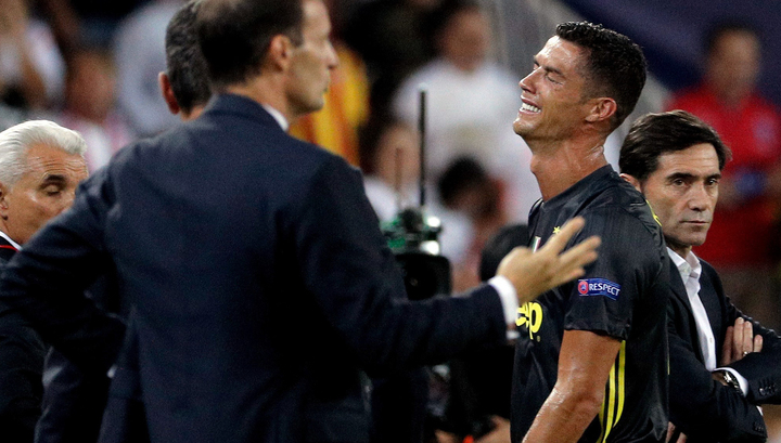 Роналду удалили с поля в матче Лиги чемпионов впервые в карьере