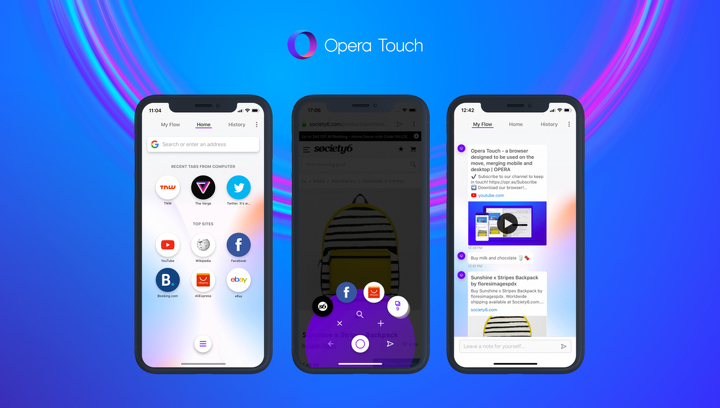 Браузер Opera Touch стал доступен для iPhone