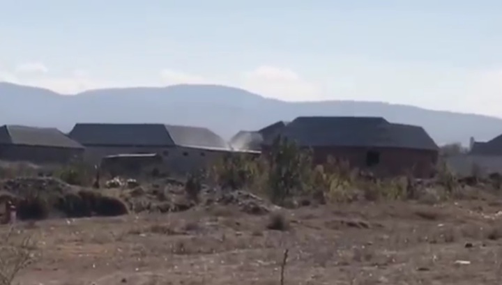 Опубликовано видео с места спецоперации в Дагестане