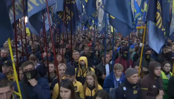 Националисты промаршировали по Киеву в честь 76-летия УПА