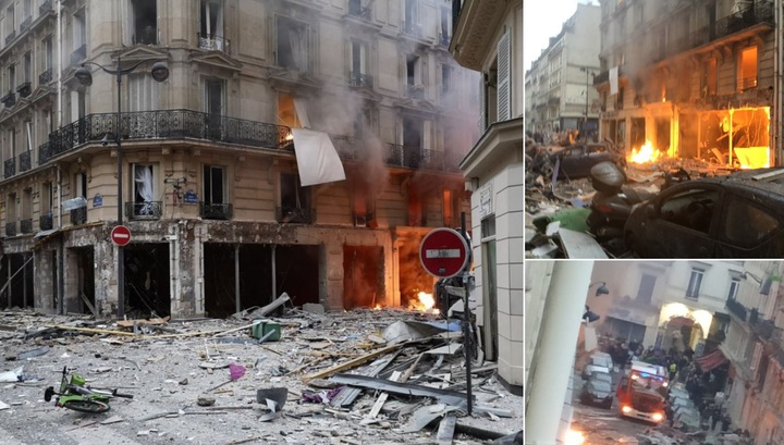 Опубликованы фото с места взрыва в центре Парижа