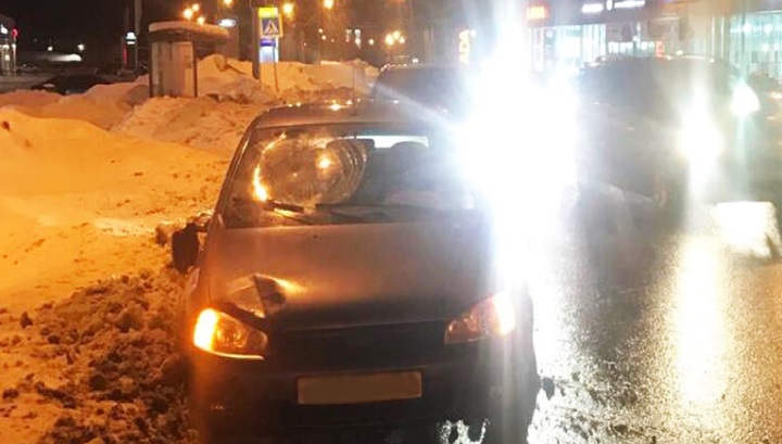 В Ивановской области лихач снес женщину на переходе. Видео