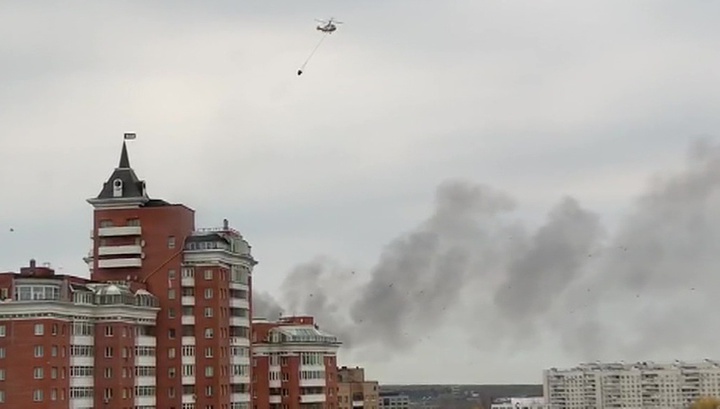 Пожар в Москве: склад на Молодогвардейской потушен