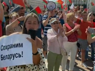 В Минске перекрыли проспект Независимости, на митинг приехал премьер. Новости на 