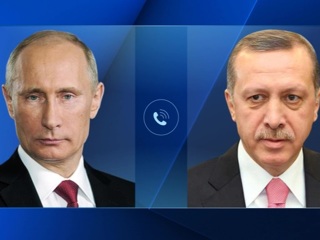 Путин поговорил с Эрдоганом по телефону