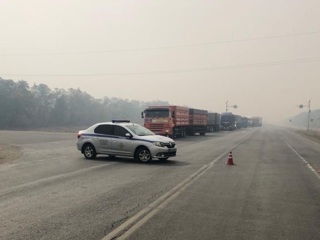 На Дону из-за пожара закрыли участок автодороги Шахты – Суровикино