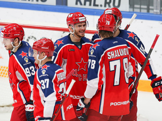 Хоккеисты ЦСКА одержали пятую победу кряду, обыграв 