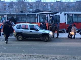 Два трамвая столкнулись в Заягорбском районе Череповца