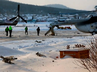 В Красноярском крае вертолет при взлете развалился на части