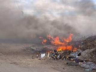 Во Владимирской области загорелся мусорный полигон