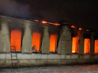 В Тамбовской области произошел пожар в школьном спортзале