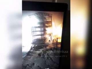 На видео попало обрушение подъемника в Мурманской области