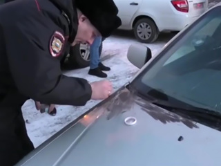 В Иркутске водитель наехал на полицейского, а другого протащил на капоте