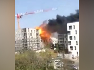 Мощный взрыв, прогремевший под Лионом, попал на видео