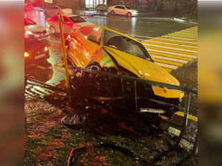 В Сочи водитель разбил арендованный Lamborghini