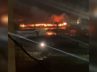Площадь пожара на складе бытовой химии в Люберцах увеличилась