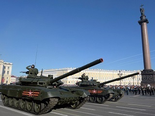 Военный парад, посвященный 76-й годовщине Победы в Великой Отечественной войне 1941-1945 годов. Санкт-Петербург. Парад Победы