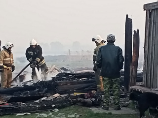 Огонь почти полностью уничтожил деревню в Омской области