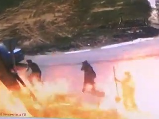 Огненное ЧП на газопроводе в Чебоксарах попало на видео