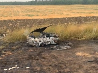 Три человека сгорели в машине после ДТП в Ростовской области