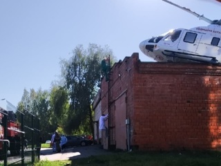 Неудачная посадка медицинского вертолета в Ижевске попала на видео