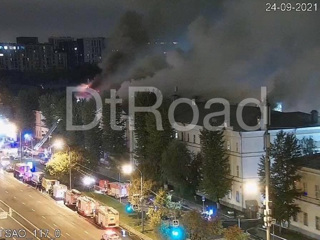 В пять раз увеличился пожар в общежитии Военного университета в Москве