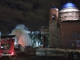Пожар на территории храма произошел в Екатеринбурге