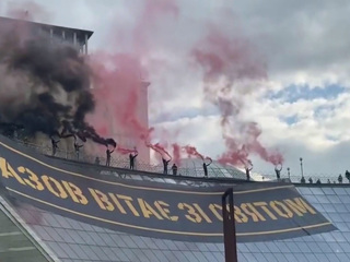На Крещатике сожгли Зеленского