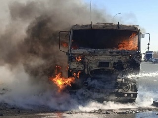 На трассе в Татарстане сгорел дотла 