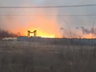 Кладбище загорелось в Самарской области