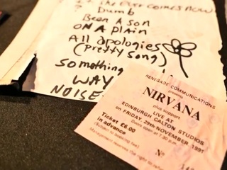 Сет-лист группы Nirvana на скатерти выставят на аукцион в Hard Rock Cafe