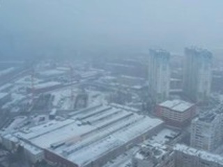 Блогер заснял на видео снежную бурю в Самаре