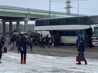 В Воронежской области задымился автобус с пассажирами