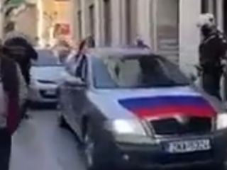 Напавшие на участников пророссийского автопробега арестованы в Греции