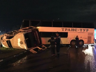 Обнародовано видео фатальной аварии с автобусом Элиста – Петербург