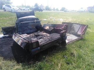 Под Воронежем в автомобиле сгорел 22-летний водитель