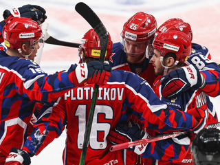 Хоккеисты ЦСКА забросили три безответные шайбы в ворота "Сибири"