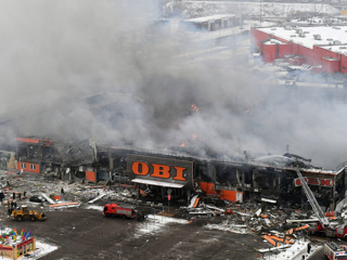 Открытое горение в гипермаркете OBI ликвидировано