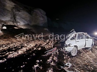В Дагестане машина упала с обрыва после столкновения с лошадью