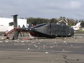 Угнанный вертолет рухнул в аэропорту Сакраменто