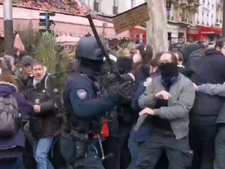 Во Франции против протестующих применили водометы и слезоточивый газ