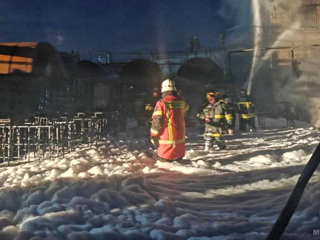 Крупный пожар на станции в Уфе потушен